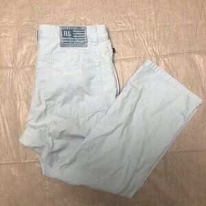 Ralph Lauren Polo Jeans Company Crop Pants Womens Size 8 Light Blue Casual